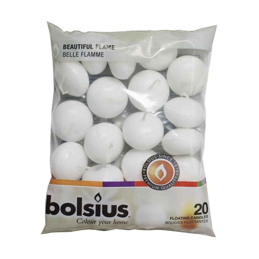 Bolsius White Floating Candles (Pack of 20) £8.54